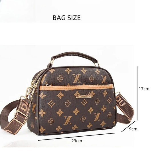 Mateamoda Modern Monogram Boston Satchel Crossbody Bag