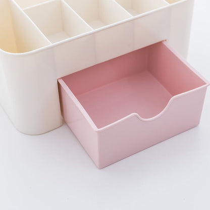 Jewelry and cosmetics storage box, drawer style plastic office desk, dressing table, skincare brush, lipstick, sorting and storage rack