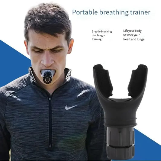 Portable Lung Capacity Abdominal Breathing Trainer With Adjustable Resistance Lmprove Your Lung Capacity And Sleep Quality Silicone Breathing Fitness Exercise Equipment Portable Throat Adjustable