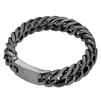 Hot selling bracelets in European and American foreign trade, men's domineering fashion bracelets, Cuban chain bracelets, jewelry