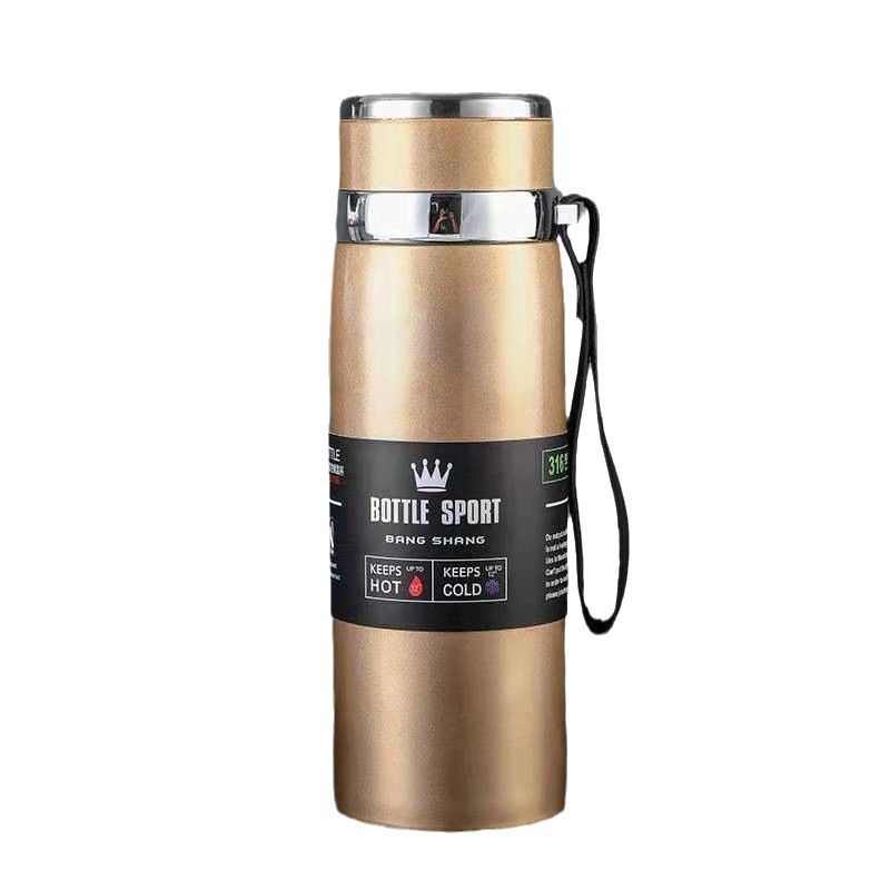 800ML Thermal Water Bottle Thermos Vacuum Flask Double Stainless Steel Coffee Tea Insulated Cup Leakage-proof for Office Gift