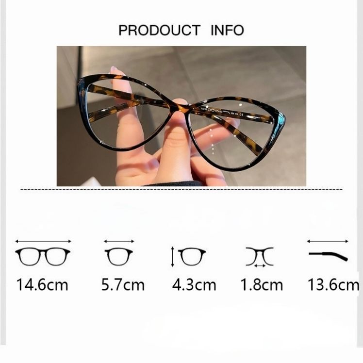 Women's Retro Cat Eye Anti Blue Light Glasses Anti Blue Light Gaming Glasses Computer Office Glasses Used For Daily Decorative Wear Or Eye Protection