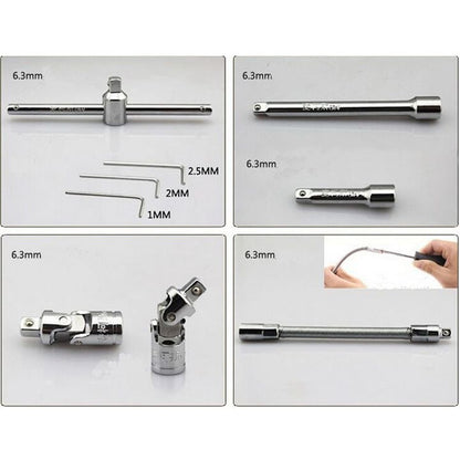 Tool 46 piece Set Wrench Batch Head Ratchet Pawl Socket Spanner Screwdriver