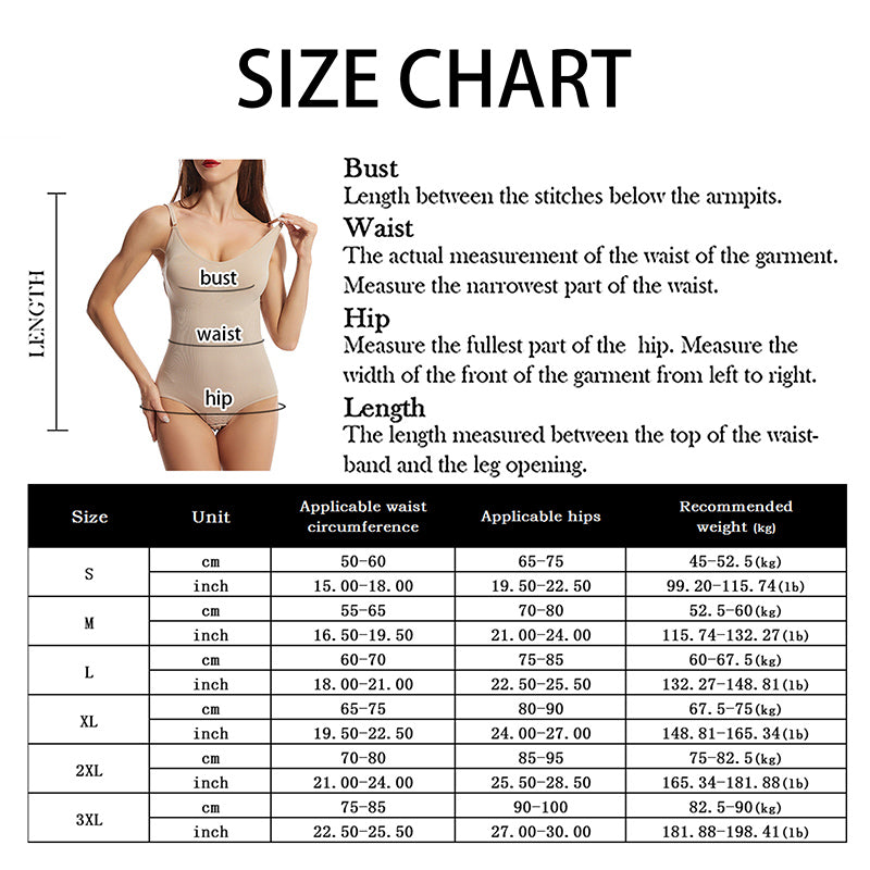 Shapewear For Women Tummy Control Butt Lifter Body Shaper Invisible Under Dress Slimming Strap Thong Underwear Bodysuit Full Body Shaper Woman Flat Belly Push Up Butt Lifted Corset Underwear Girdle