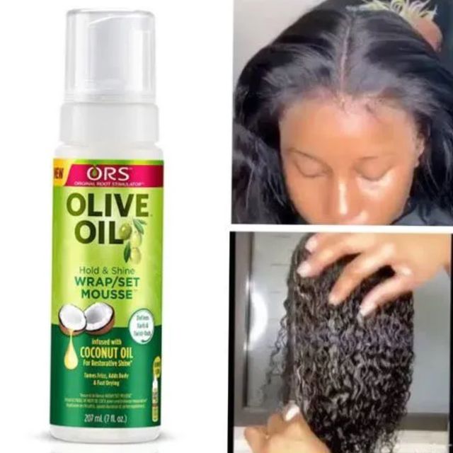 Ors Wrap\set Mousse ( Define Curls & Twist Outs) with Olive Oil Coconut Oil
