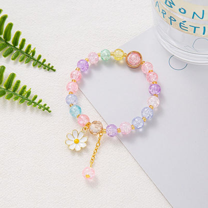Fresh Cute Bracelet Minimalist Women's Bracelet Accessories Random Crystal Bracelet Crystal Clear Beautiful Bracelet Colorful Ball Bracelets