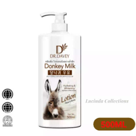 Dr. Davey Donkey Milk Face & Body Lotion Hydrating & Whitening, 500ml