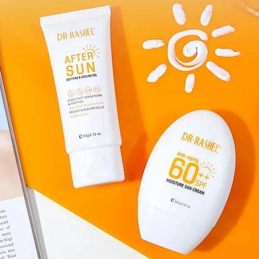 Dr. Rashel Sun Cream + After Sun - Anti-aging & Moisture Sun Cream SPF 60++ & After Sun Soothing & Cooling Gel