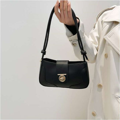 Mateamoda Elegant Two-Tone Shoulder Bag Underarm Handbag Crossbody Bag