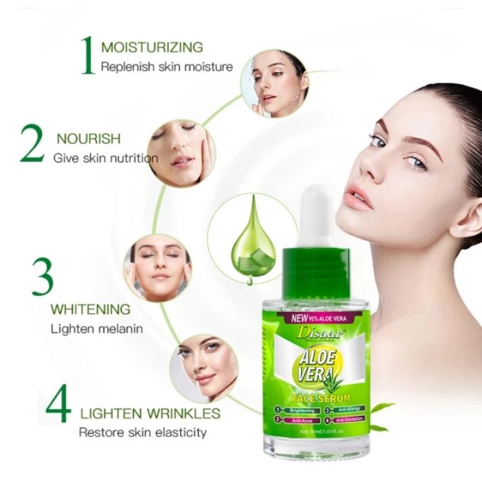 Disaar Aloe Vera Face Serum Soothing, Moisturizing, Brightening, Whitening, Anti-acne, Anti-Allergy, Anti-Oxidation
