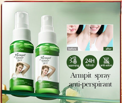 Underarm Odor Control and Anti-Perspirant Spray – Fragrance and Sweat-Reducing Portable Spray