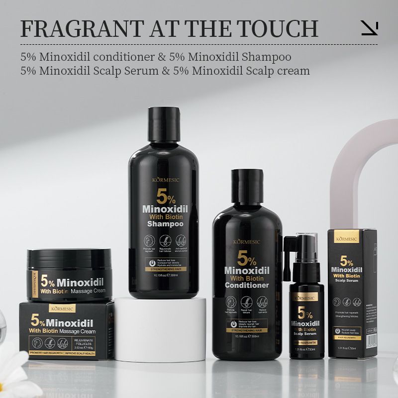 4PCS set KORMESIC 5% Minoxidil shampoo Conditioner Shampoo Repair Hair Damage Promote Hair Growth