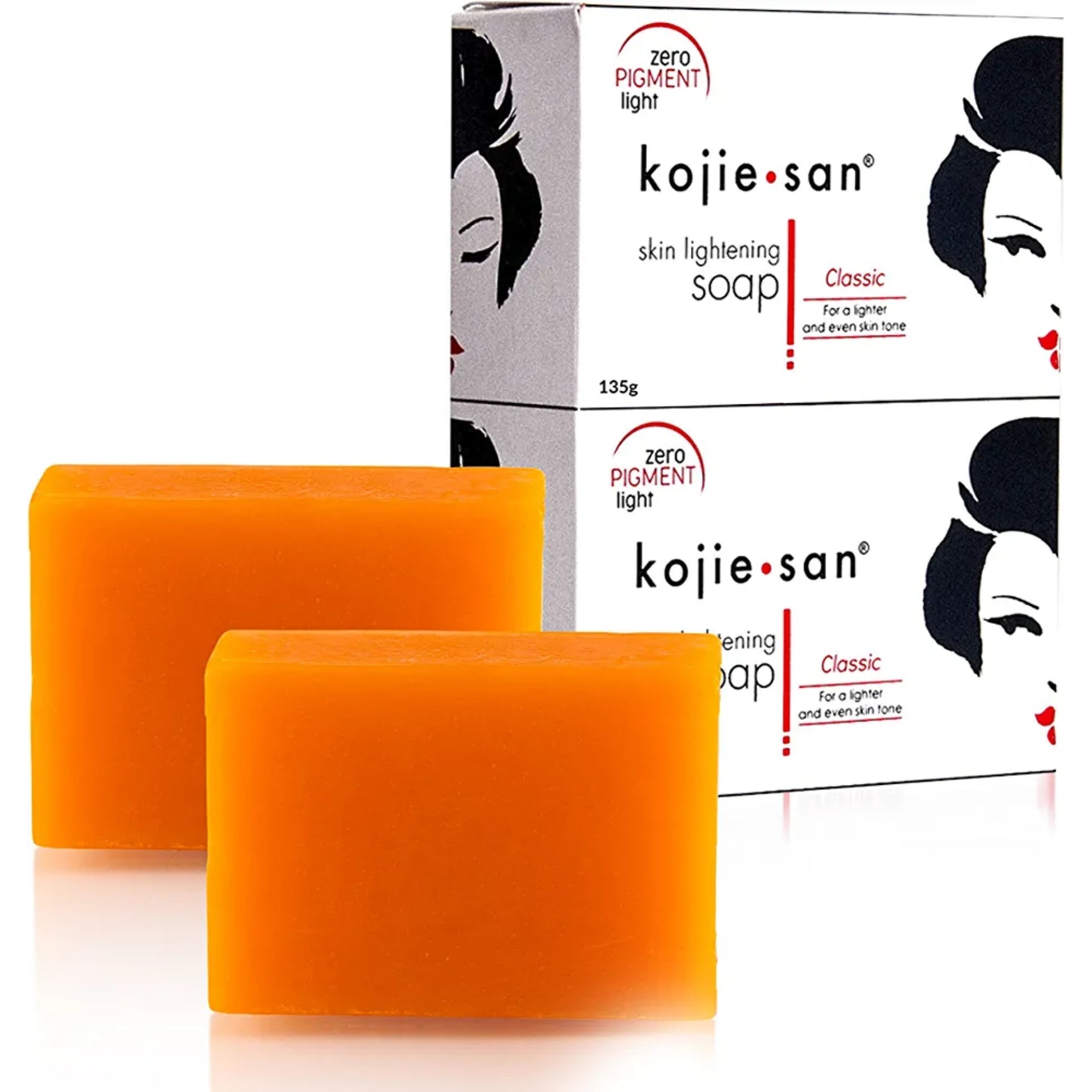 2 PIECES Kojie San Skin Lightening Soap - Original Classic Kojic Acid Soap for Dark Spots, Hyperpigmentation, Whitening & Scars - Beauty Bar with Coconut & Tea Tree Oil for Fair skin