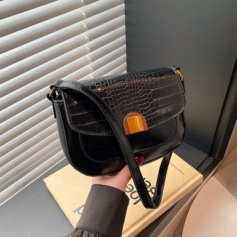 Mateamoda Croc Glam Shoulder Bag Underarm Handbag