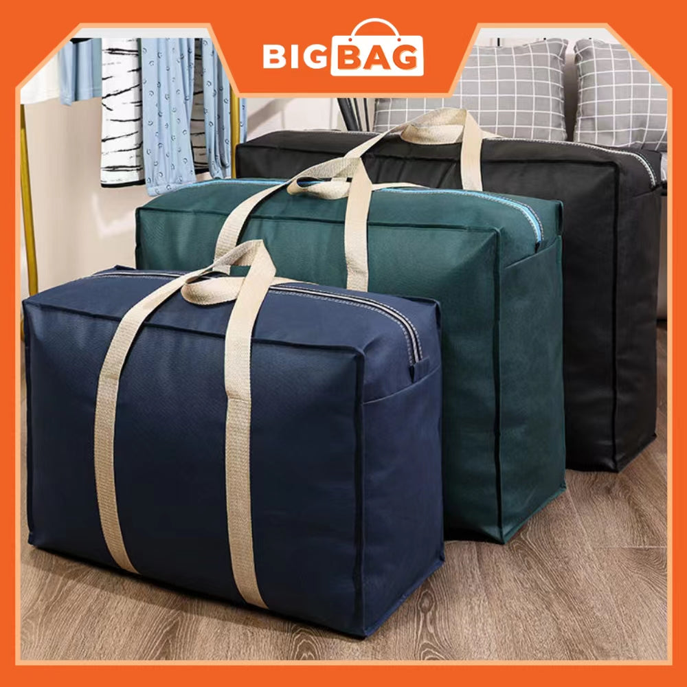 Extra Large Moving Bags with Zippers & Carrying Handles, Waterproof Heavy-Duty Storage Tote for Space Saving Moving Storage