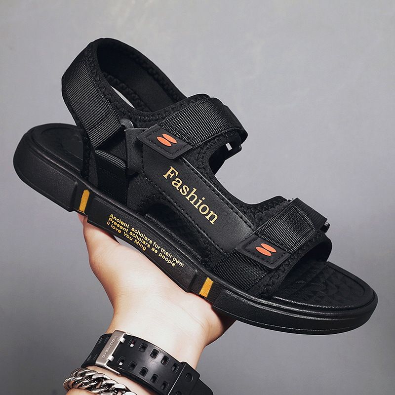 Men's casual fashion sports driving sandals dual-use shoes for external wear Durable and breathable slippers sneakers black