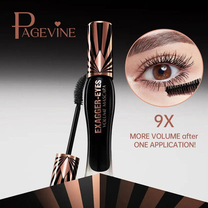 PAGE VINE Plump eye black for women waterproof, thick, slender, curly eye black makeup 4D Mascara