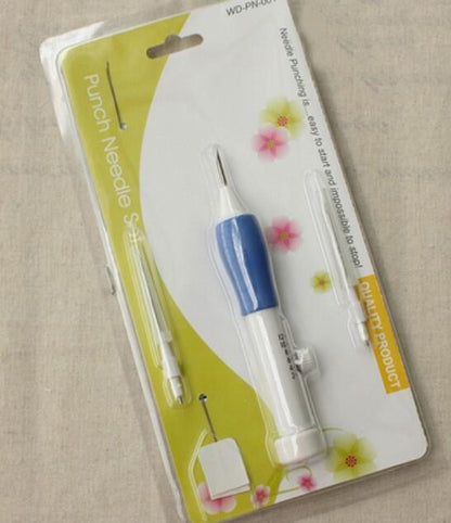 1 Set, Embroidery Knitting Pocket Needle Pen Sewing Tool Punching Needle Magic Embroidery Needle Pen DIY Knitting Sewing Tool
