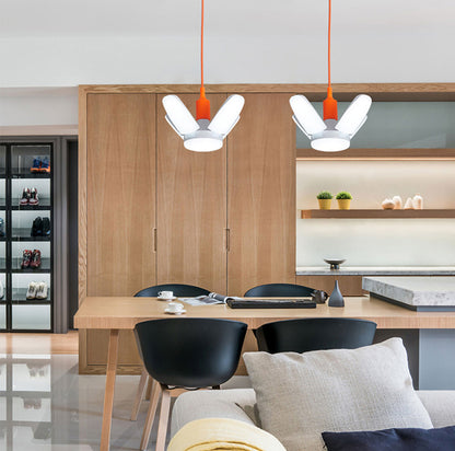 Latest Version E27 LED Bulb Fan Blade Timing Lamp 28W Foldable Led Light Bulb For Home Ceiling Light Energy Saving Small Garage Nightlight