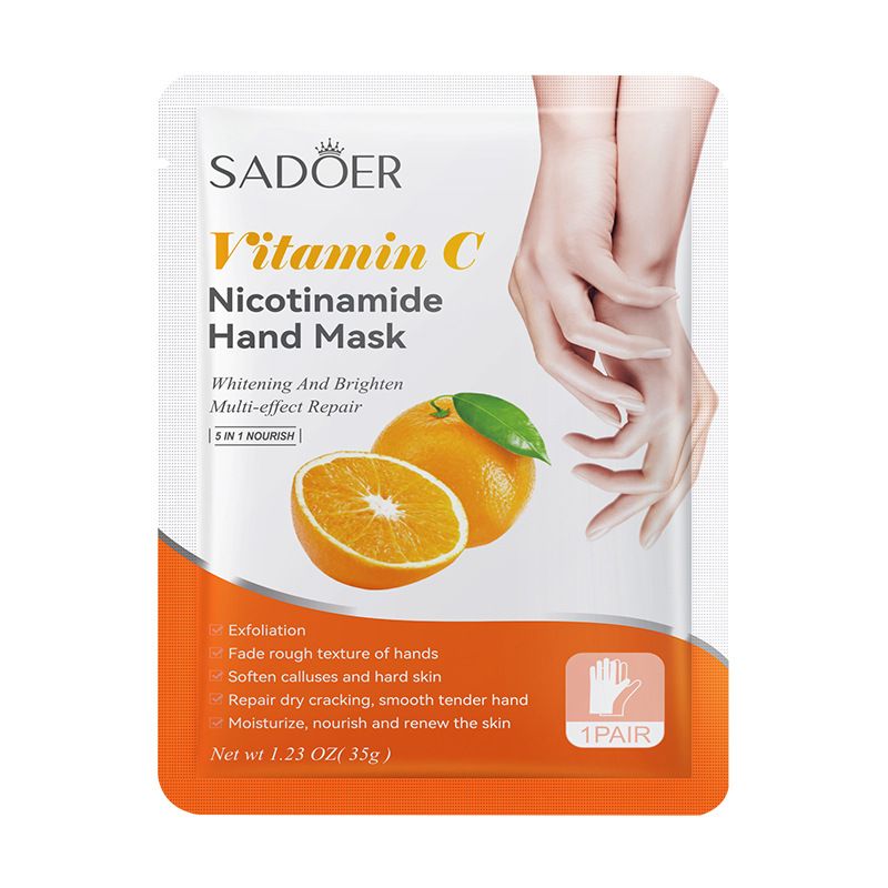 5 pairs in one combination Fruit flavored Hand Mask SADOER Moisturizing and Moisturizing Hand Mask for Tender Skin