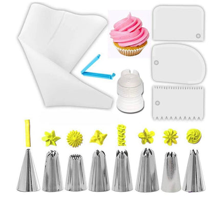 14Pcs Stainless Steel Flower Icing Piping Nozzles Cake Pastry Decorating Accessories Baking Tools