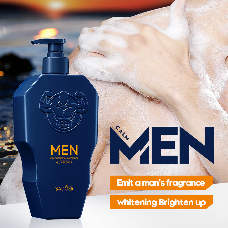 500ml SADOER Men's Exclusive Aromatherapy Shower Gel for Deep Cleansing, Refreshing & Invigorating Body Care Perfume