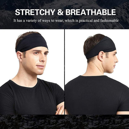 New Running Fitness Headbands For Men And Women Sports Yoga Sweat Absorbing And Anti Sweating Belts Elastic Cotton Headbands Solid Color Headbands