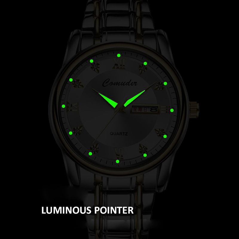 Men Watches High Quality Luxury Man Quartz Wristwatch Waterproof Luminous Date Week Men Watches Stainless Steel Male