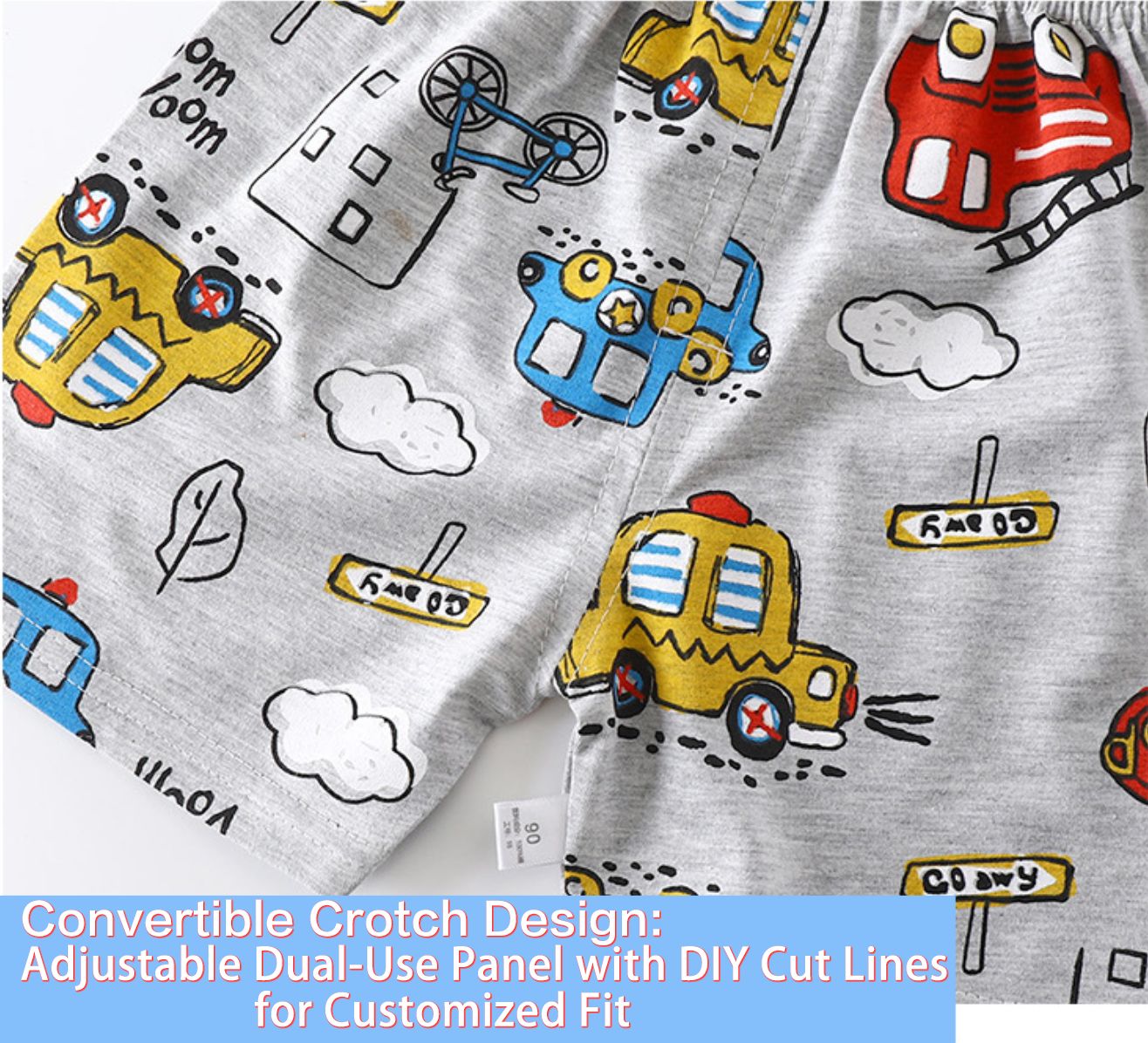 2-Piece Set (T-shirt+Shorts) New Pure Cotton Kids' Short Sleeve Set - Breathable Two-Way Crotch Design & Lightweight Comfort | Adjustable Baby Toddler Outfits