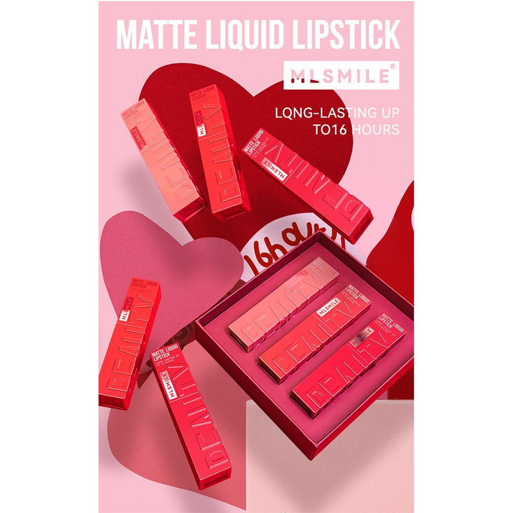 Non stick matte lip gloss set, long-lasting lip dye, cross-border makeup, lip gloss, matte lipstick, soft matte lip gloss