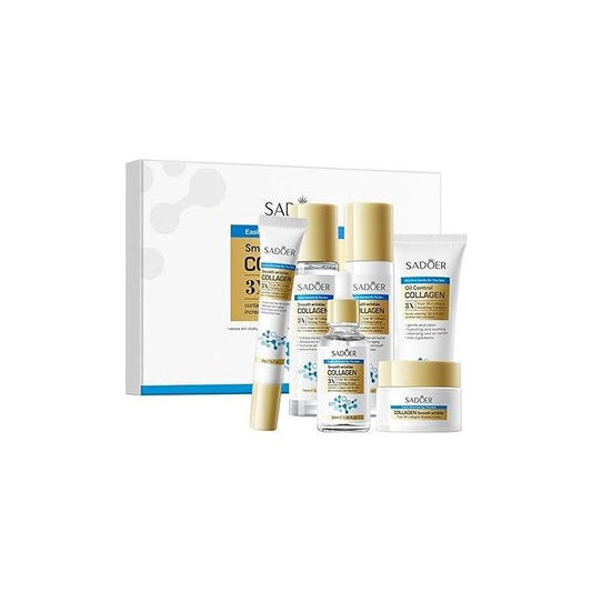 Pack For 3X Collagen Skin Care Set.6 Piece Cleansing Moisturizing Skincare Collection.Skin Care Kit,Facial Skin Care Sets Kits,Contains Cleanser...