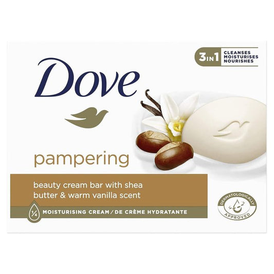 Pampering Beauty Cream Bar With Shea Butter & Warm Vanilla Scent 90g