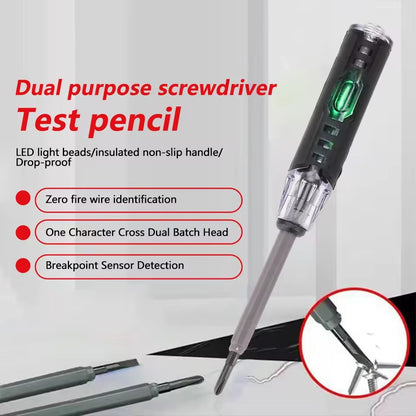 Electrical Tester Pen 2-In-1 Electricity Detector Strong Magnetic Tester Pen High Torque Slotted Electric Pen Electrical