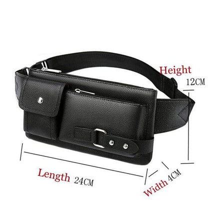 Fashion Waist Bag Fanny Pack Crossbody Pouch Waist Bag For Men Women Shoulder Bags Adjustable Shoulder Strap Fanny Pack Purse Large Phone Belt Bag PU Leather Outdoor Travel Phone Bag Zipper Closure