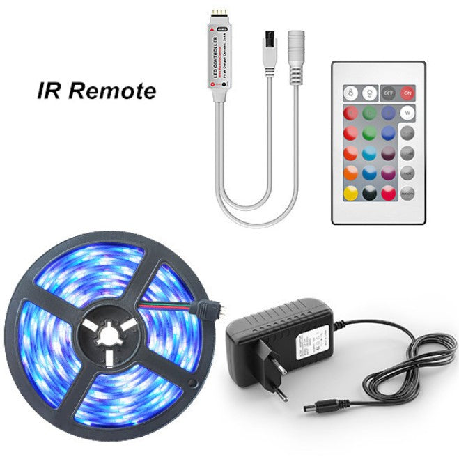 5M/10M LED Light Strip Light LED RGB Lights Flexible LED Lamp Tape Ribbon Tape Diode DC With IR Remote Controller