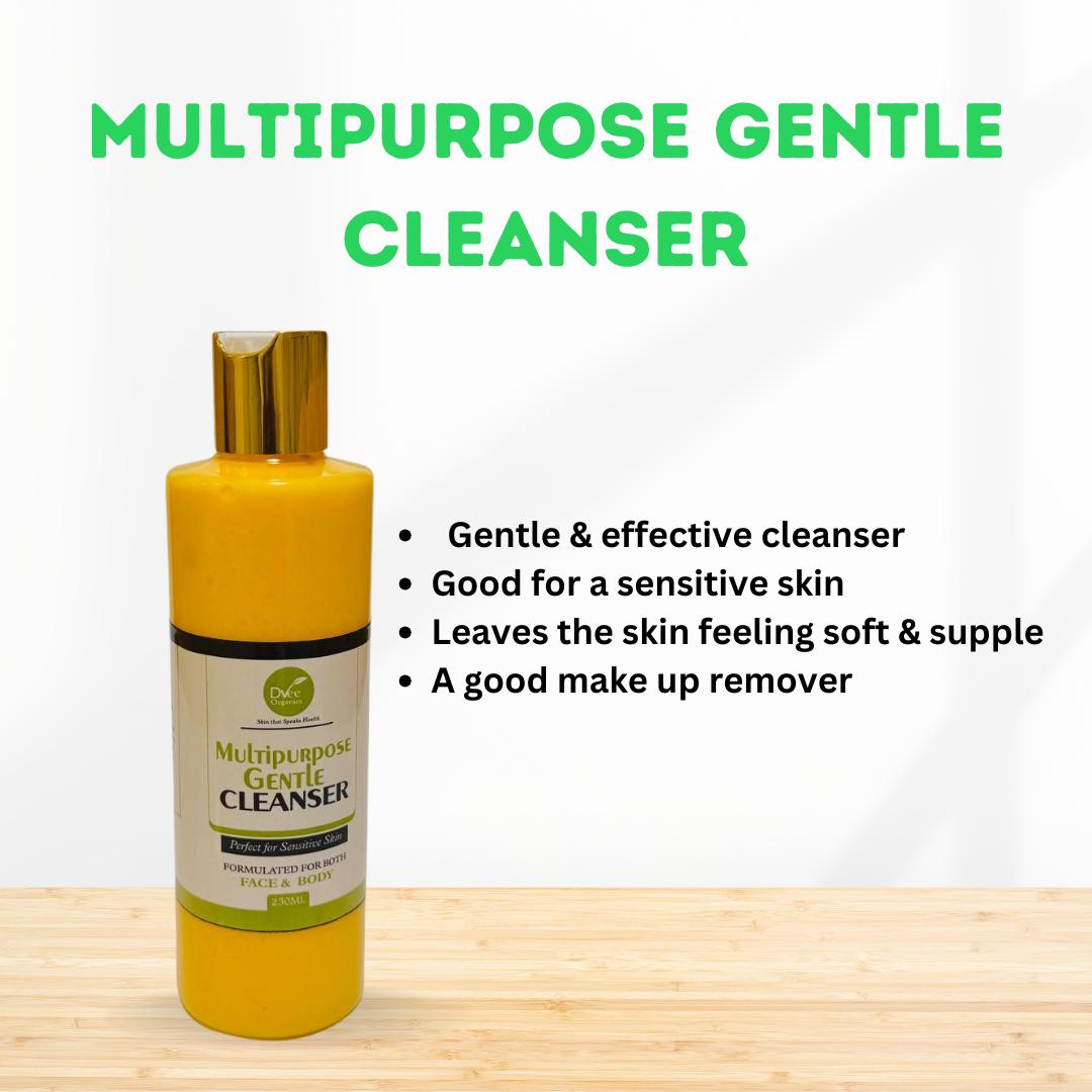 Multipurpose Gentle Cleanser - Dvee Organics - Cream Cleanser for Sensitive Dry to Normal Skin/Makeup Remover Cleanser