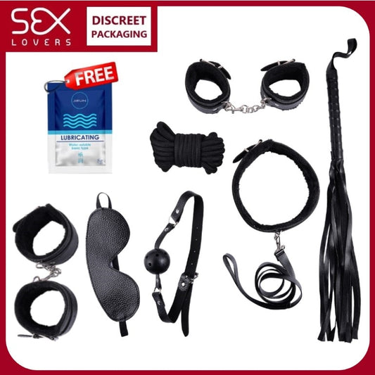 50 Shades of Grey Bondage Set Adult Sex Toys Game Bondage Restraints Adult Sex Toys PU Leather Fetish Set Role Play Bed Game for Women Men Couples