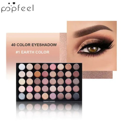 40 Color Matte Eyeshadow Palette Shimmer Glitter Eye Shadow Power Set Cosmetic Makeup Tools Make Up New Arrival