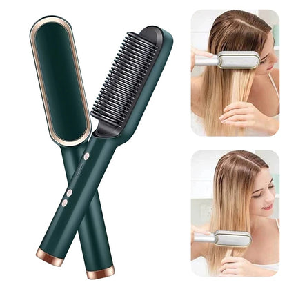 Hot Comb Hair straightener comb Hair Curler Hair crimper fast Heating not hurt Hair Straight Hair Curling rambut Anti-Scalding Styling Tool Straightening Brush