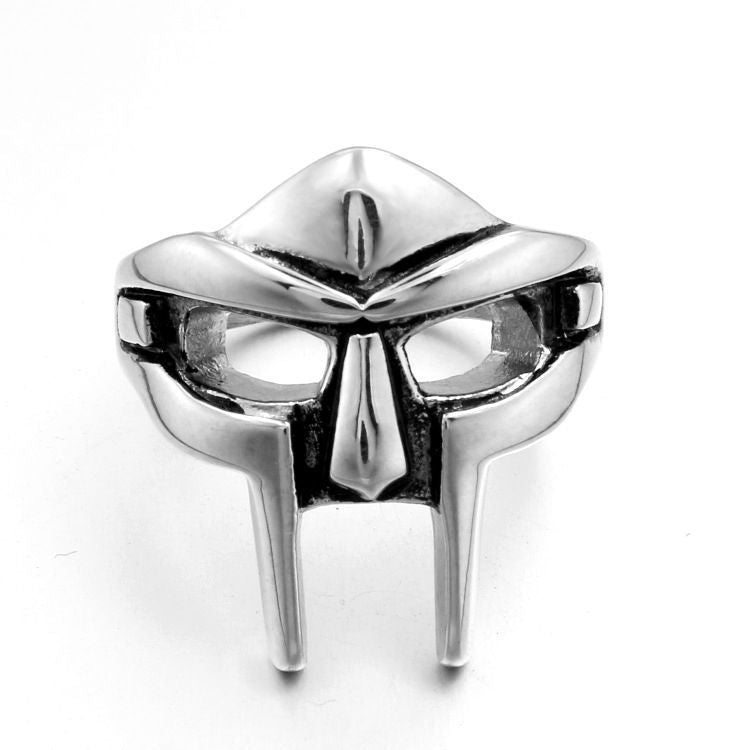 Vintage Goth Mf Doom Mask Adjustable Joint Ring For Men Gladiator Punk Egyptian Pharaoh Male Open Ring Jewelry