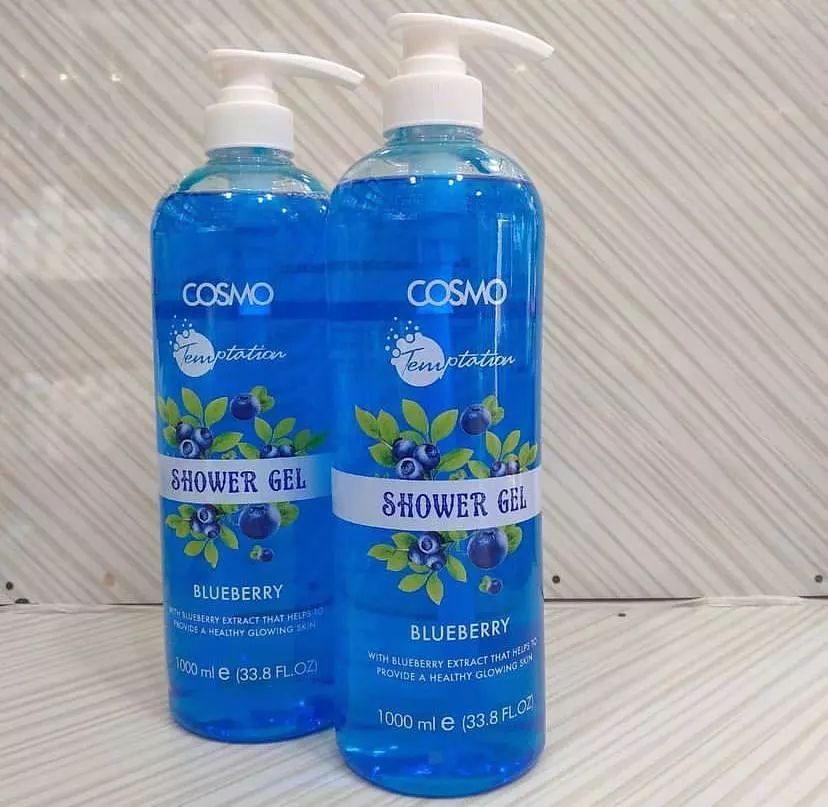 Cosmo Blueberry Temptation Shower Gel With Sweet Berry Scent 1000 ML Bath & Shower Body Care e Moisture In Skin and Leave The Skin Feeling Soft and Supple