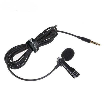 Frank 1set Microphone Clip-on Collar Tie Mobile Phone Lavalier Microphone Mic Laptop Tablet Recording