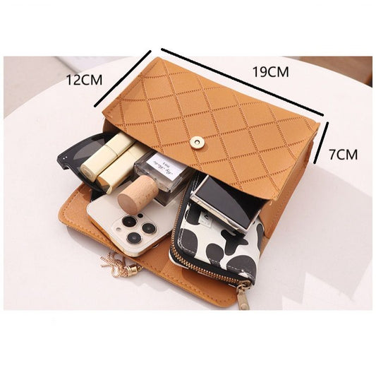 Fashion Lady Simple Shoulder V-shaped chain Bag Classic Handbag PU Leather Handbags Sling Bags Crossbody Bags FOR Ladies Gift