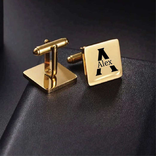 Personalized Gold Cufflinks