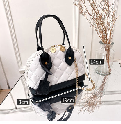 New arrival simple chain bag new fashion diamond lattice shell scene sling handbags for women gift
