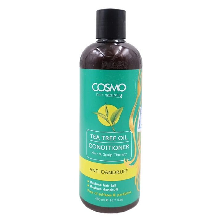 Cosmo Anti Dandruff Tea Tree Oil Conditioner 480ml Hair Care With Antibacterial Antiseptic and Antioxidant Properties Protective Aganist Bacteria and Fungus Reduce Hair Fall Reduce Dandruff