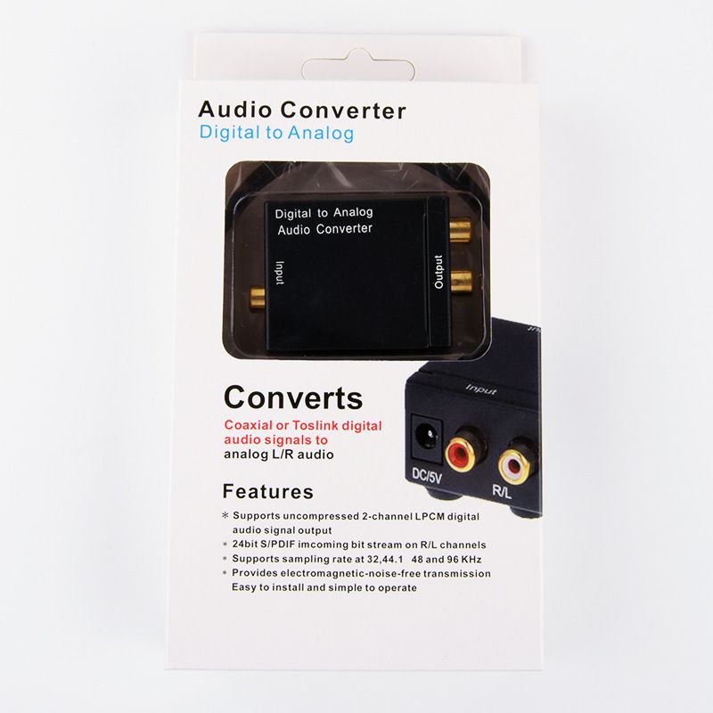 Digital To Analog Audio Converter 3 5mm Suitable For TV Audio Digital Coaxial Fiber Optic Analog Output Converter