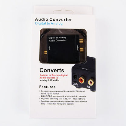 Digital To Analog Audio Converter 3 5mm Suitable For TV Audio Digital Coaxial Fiber Optic Analog Output Converter