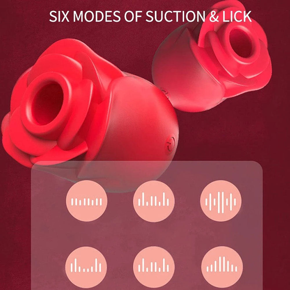 Rose Sucking Vibrator Clit Licking Tongue Powerful Rechargeable Adult Compact Masturbator Sex Toys Perfect Gift For Women Wife Girlfriend Couples