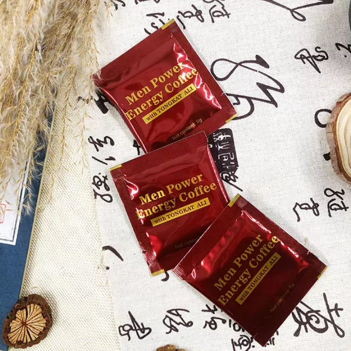 Wins Town Men Power Energy Coffee with Tongkat ali man Active instant black coffee male maca ginseng Enhance Libido Erection Circulation